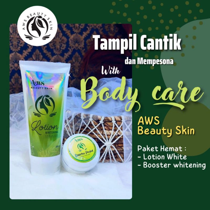 HB whitening  + booster padat whitening paket hematAWS Beautyskin