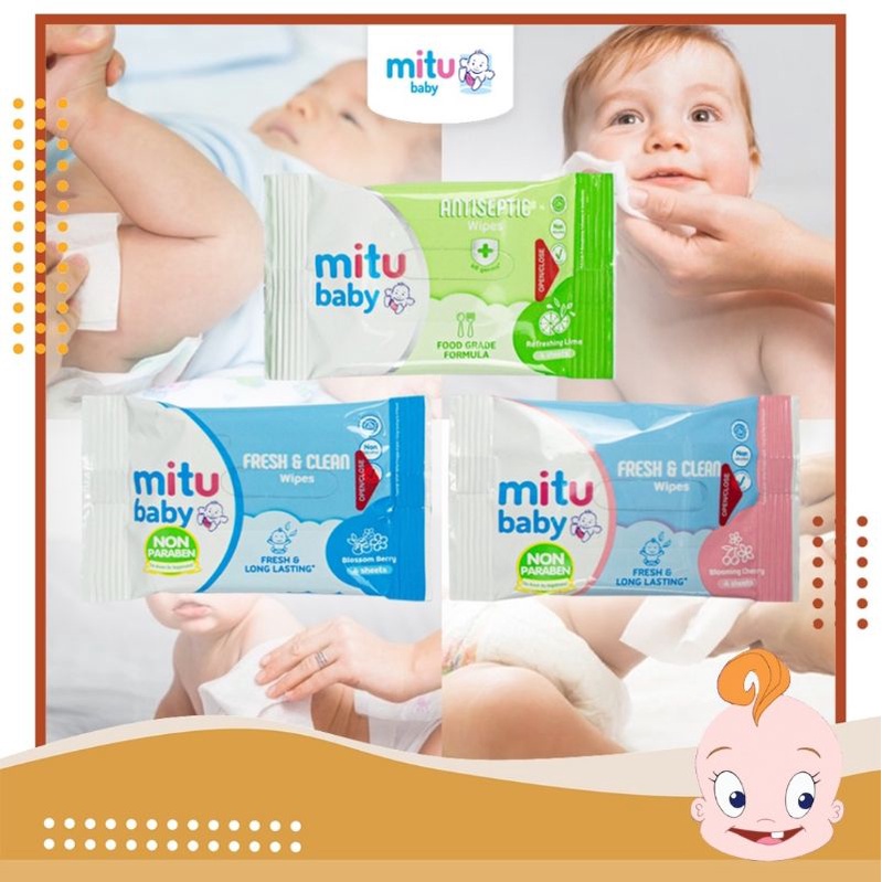 Mitu Babby Sachet Fres &amp; Clean / Tisu Basah Portabel