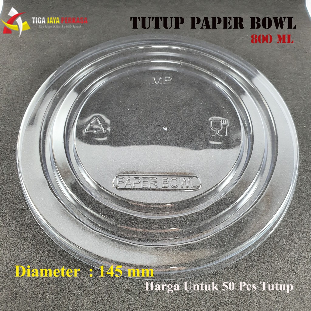 Lid Paper Bowl Besar IMP / Tutup Paper Bowl 650ml / 800ml / 1000ml IMP ONLY 25Pcs Tutup