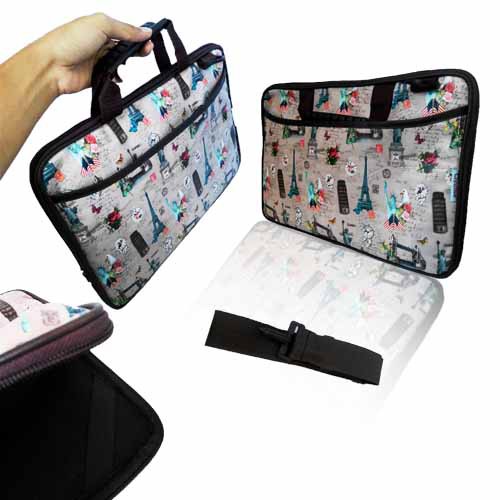 Creative Tas Notebook Motif Paris 14&quot;-Putih