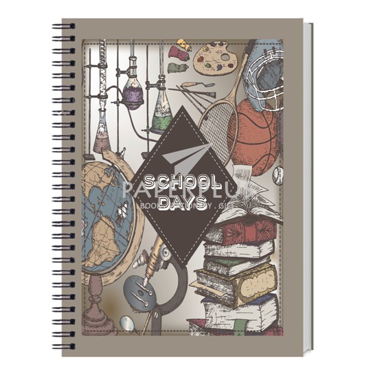 

Spiral Notebook A5 School Days Segi Empat