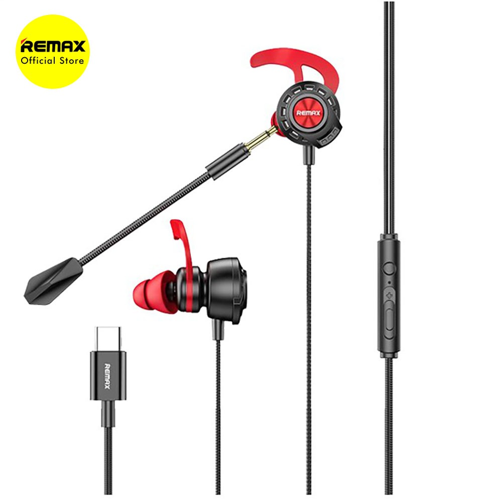 Headset Gaming Type C Remax RM-755 In-Ear Handsfree Earphone Original