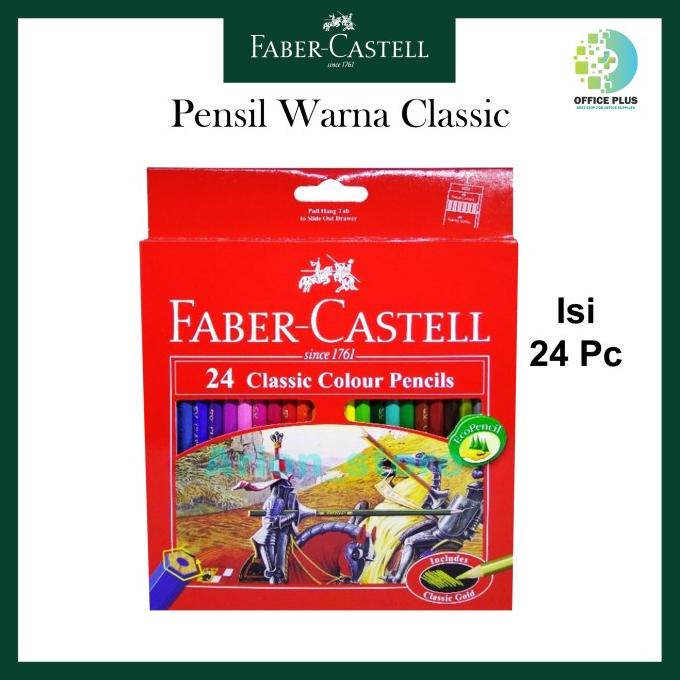 

Pensil Warna Classic / Pensil Warna Panjang Isi 24 Pcs Faber Castell
