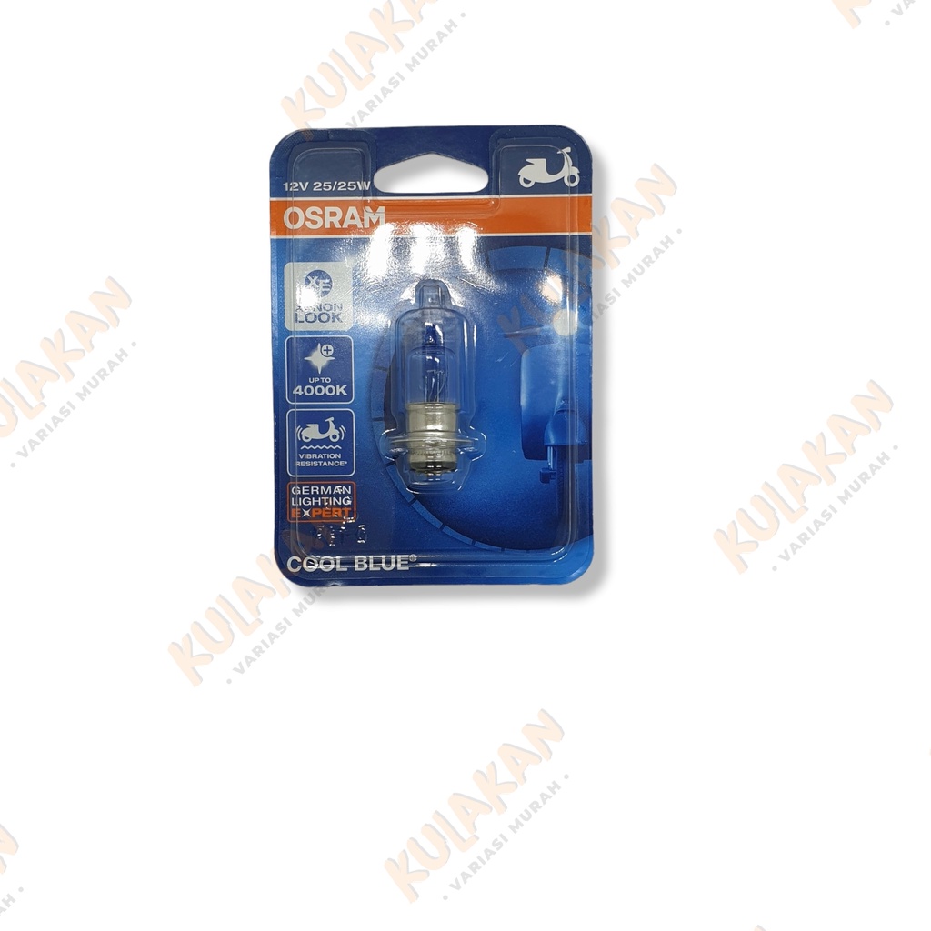 Osram Cool Blue H6 Kaki-1 Lampu Depan Halogen Motor Bebek Matic Honda Yamaha Suzuki