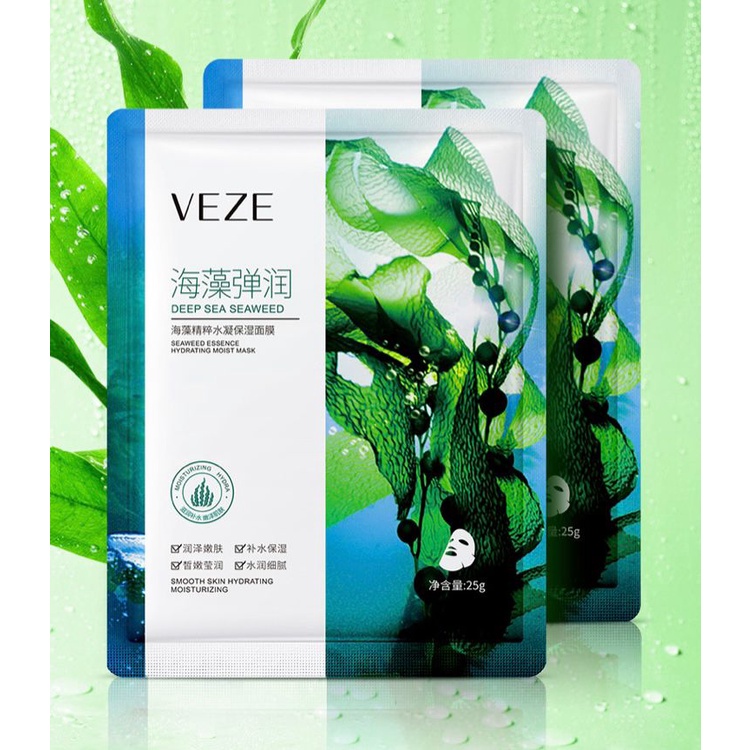 VEZE Masker Wajah Hydrating Moisturizing Mask Natural Sheet Mask BQ048