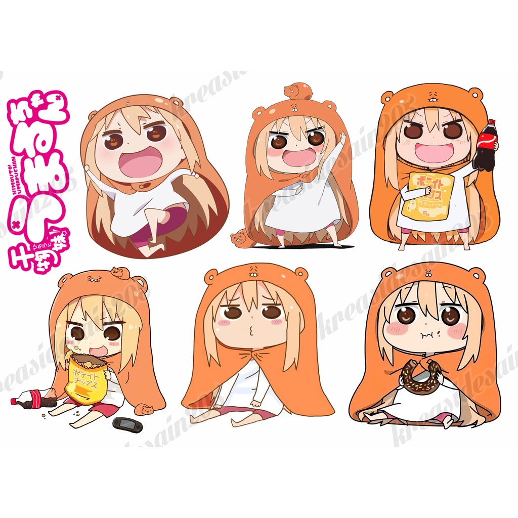 

stiker anime /himouto umaru chan/stiker laptop /stiker kulkas/ chibi /stiker hp /stiker ukuran a5