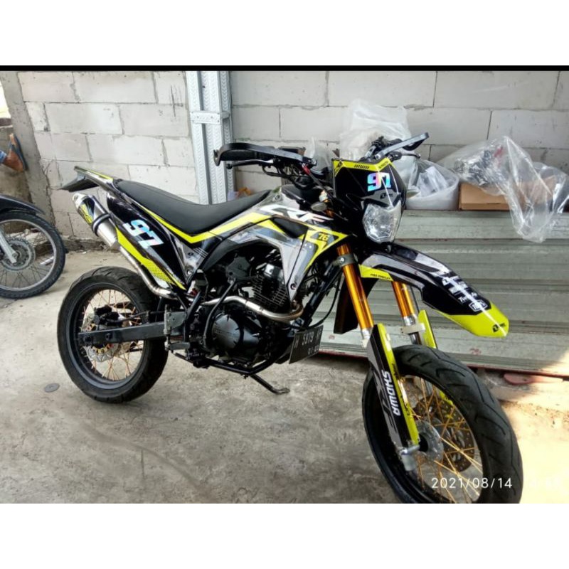 

Decal sticker stiker crf abu abu hijau stabilo