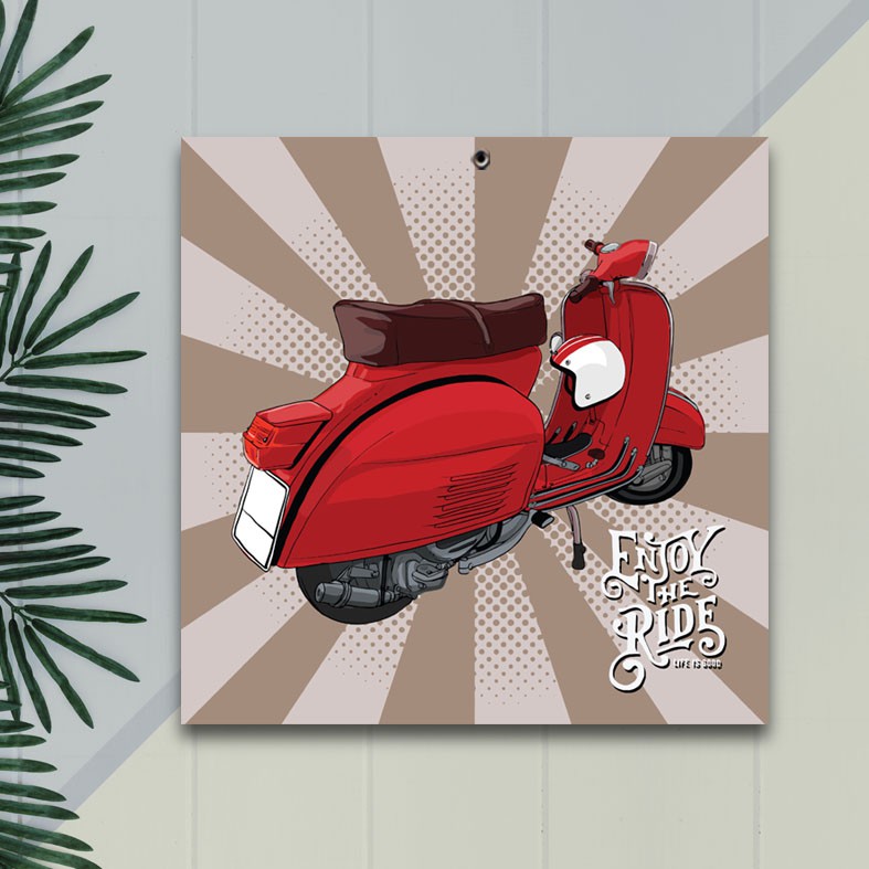 Interior Wall Decor Pajangan Hiasan  Dinding  Scooter Vespa  