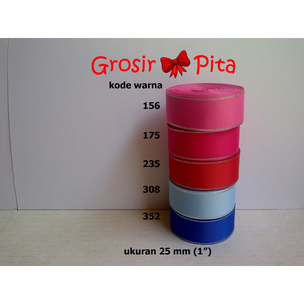 

(25 yard) Pita Grosgrain Glitter Silver ukuran 2,5 cm (1″) pg 2 | Pita Premium | Toko Bahan Craft | Grosir Pita