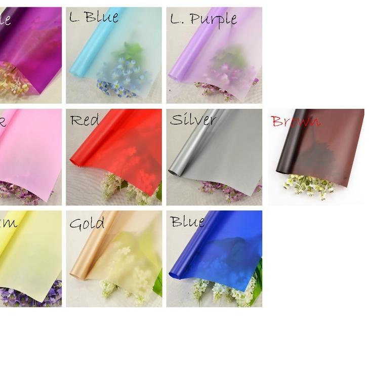

☈ 3 Lembar KL Polos - cellophane - kertas bunga - wrapping - paper - kertas - bunga ♣