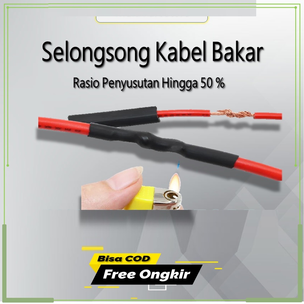 Selongsong Isolasi Bakar Heat Shrink Set Kabel Charger Rusak Iphone Android