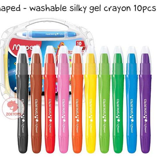 

Tren Kekinian.. Zoetoys Maped - Washable Silky Gel Crayon 10pcs
