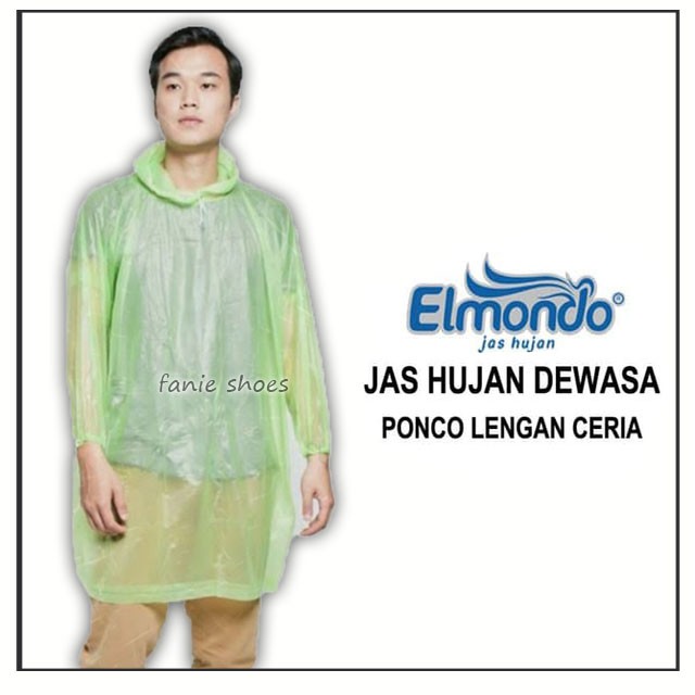 Elmondo Ceria EPC 201 / Jas Hujan Poncho Lengan Murah / Jas Hujan Karet Warna Warni Dewasa