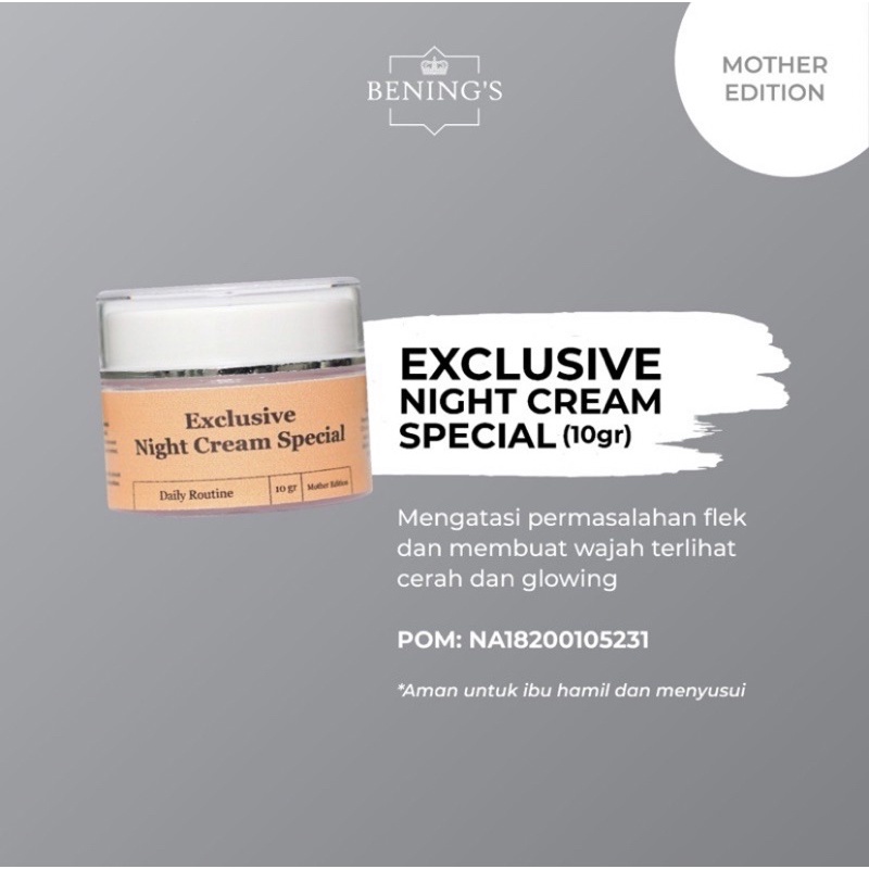 Bening's Exclusive Night Cream Special