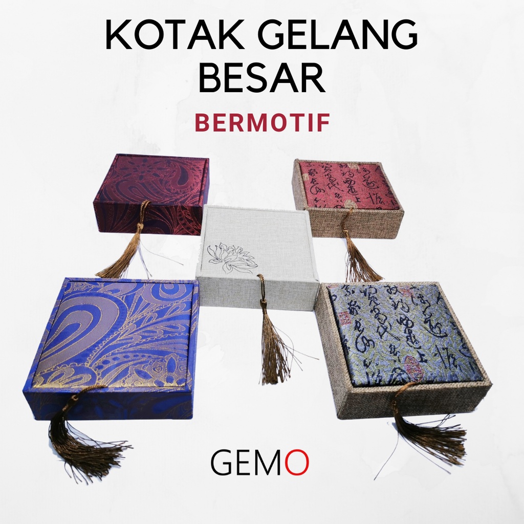 Kotak Gelang Besar Motif Tersedia Berbagai Warna Bracelet Box Tempat Perhiasan Jewelry Murah Cocok Untuk Gift / Hadiah, Lamaran, Mahar Pernikahan, Hantaran Tunangan, Seserahan Pernikahan