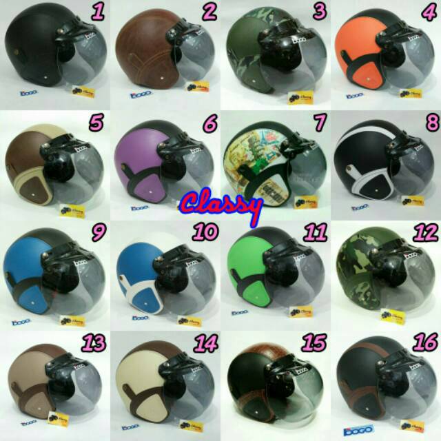 Helm retro SNI dewasa kaca bogo ASLi Original