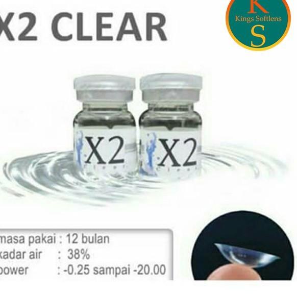 [PRODUK 7I8IA] Softlens X2 Clear Bening X2 Minus 5,50 - 20,00 Tahunan SWS