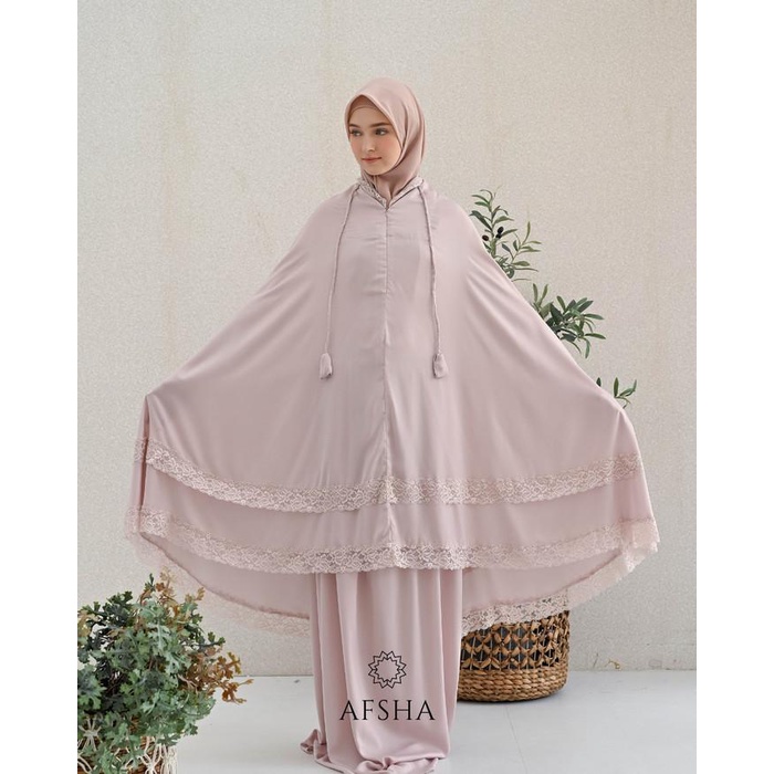 Mukena 2in1 Zahra Travel Zara Silk Hampers Sajadah dan Box Afsha