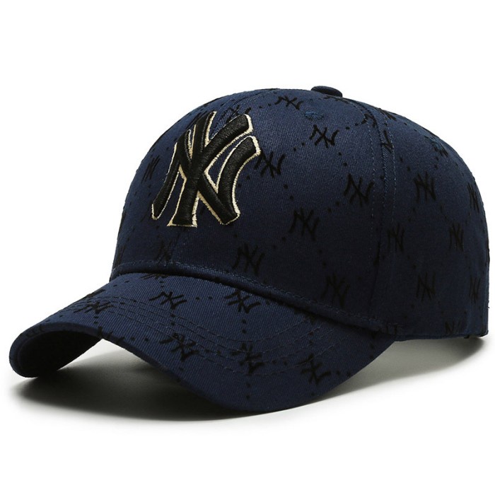 Topi Pria TOPI IMPORT PRIA & WANITA BASEBALL NY PREMIUM MOTIF - 4 VARIASI - Biru Navy(W6T1) Topi Pri