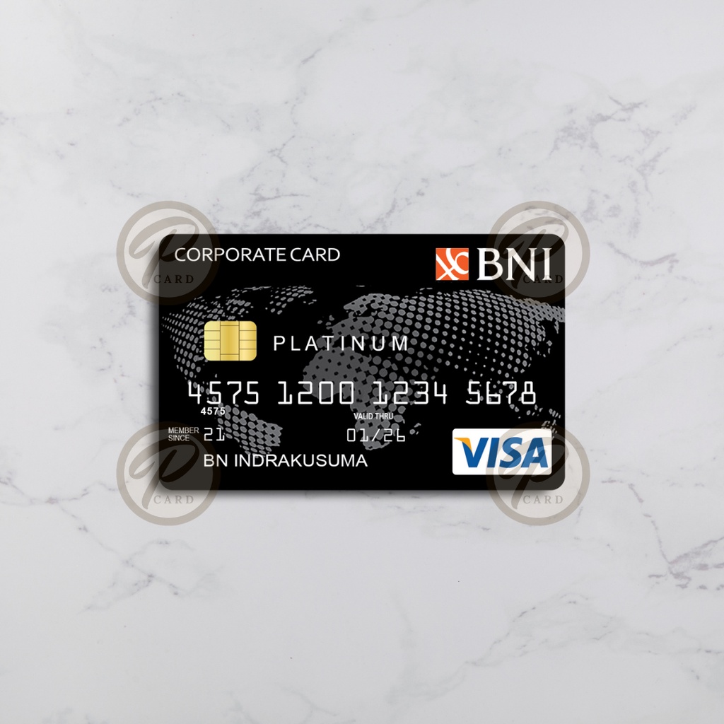 [FAKE] BNI CORPORATE CARD - Card Cover Skin Sticker - PLIATA Stiker Kartu ATM, E-Money, E-Toll