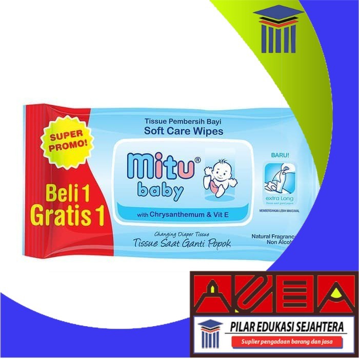 

TISU BASAH BAYI MITU BUY 1 GET 1 (50 SHEETS) MURAH