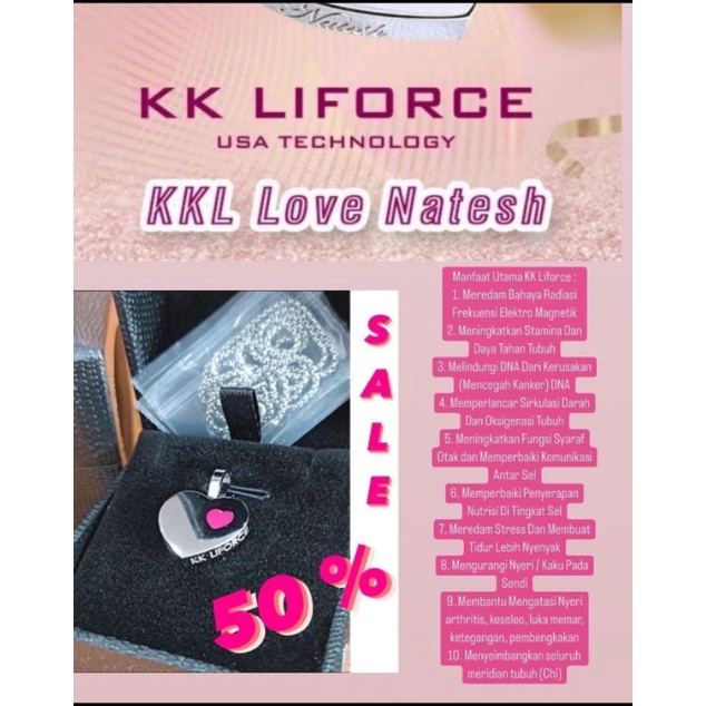 Promo Kalung Kesehatan KK Liforce Love Natesh