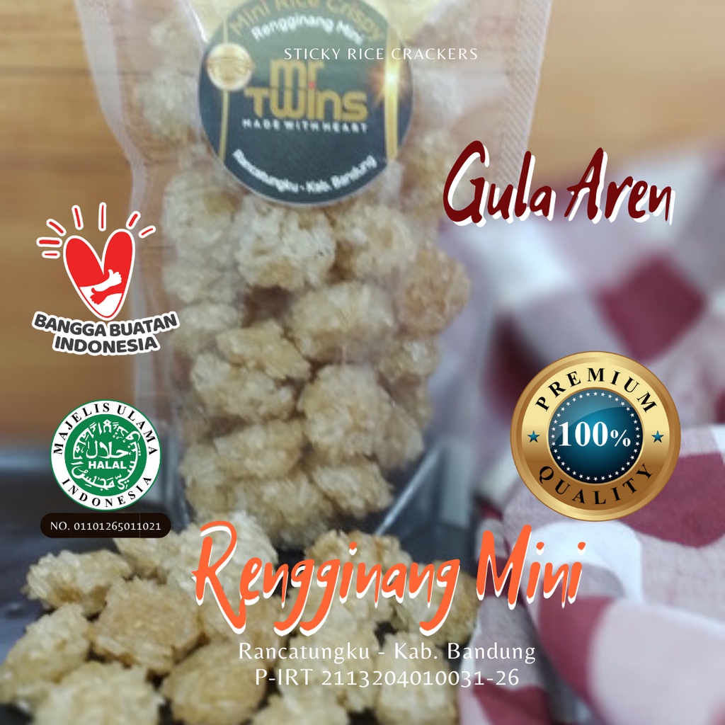 

Rengginang Mini Mentah Gula Aren 200 gram - snack