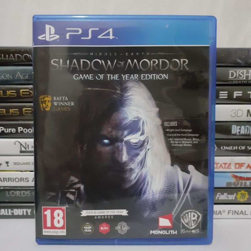 Kaset BD Game PS4 Ori Shadow of Mordor Game of The Year Edition Reg 2