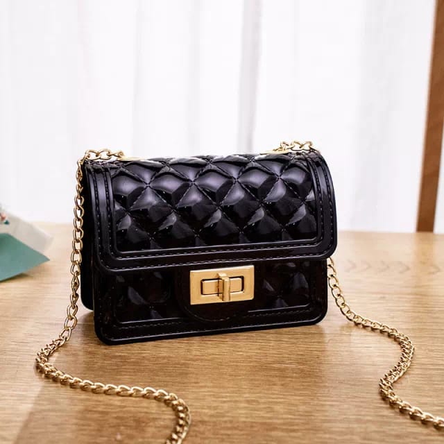 *ALIBABA1688* TAS SELEMPANG MINI JELLY GLOSSY POLOS FASHION WANITA KOREAN IMPORT