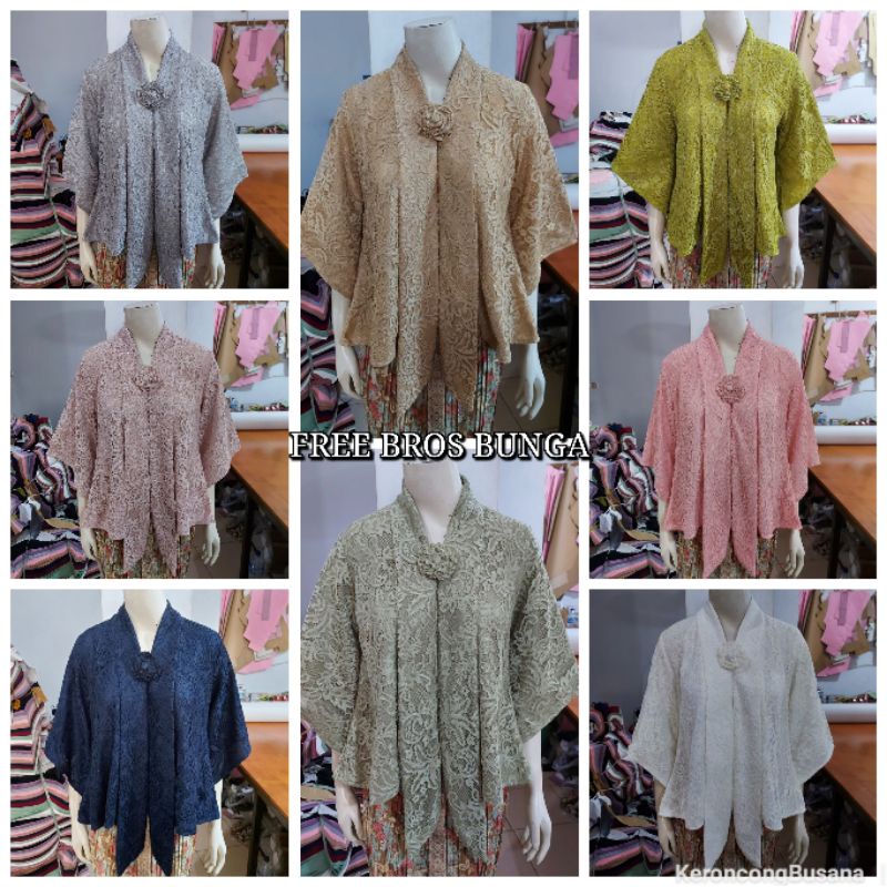 Kebaya floy KIMONO BROKAT standar jumbo glitter full furing busui KeroncongBusana
