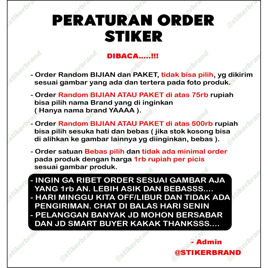 1 BIJI STIKER GROSIR TERMURAH SATUAN