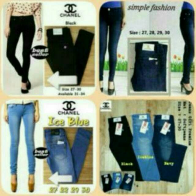Skinny jeans chanel / Celana jeans wanita / stretch jeans / jeans cewek / skinny jeans