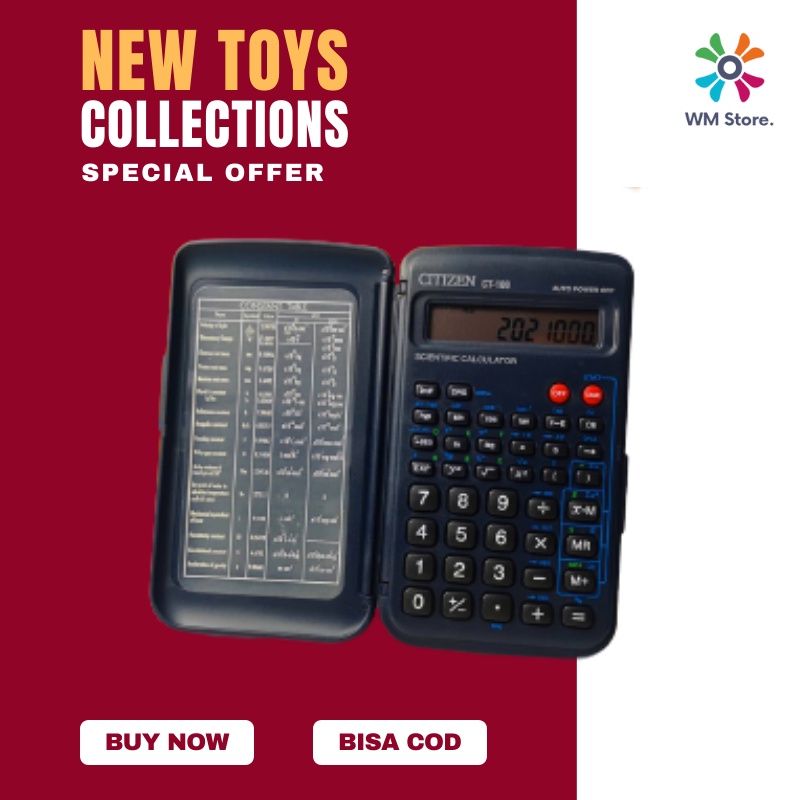 

Kalkulator Scientific Calculator Belajar Sekolah Kakulator Mini Saku Kecil 12 Digit Murah Bagus Awet Asli Ori Digital Fisika Matematika Citizen CT-108