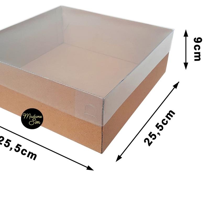

☉ BOX MIKA - DUS KUE - KOTAK - KARDUS 25 x 25 x 9 CM (ISI : 10 PCS) ➩