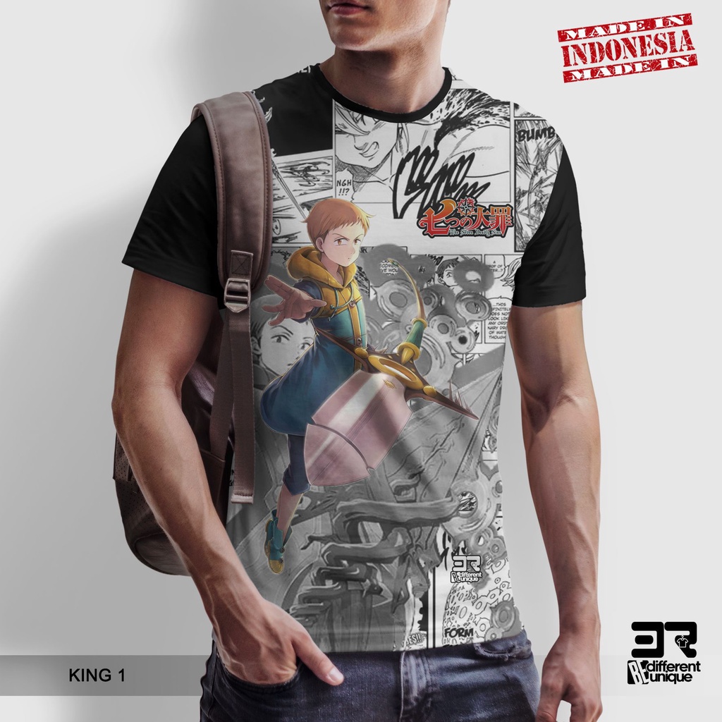 [ COD ] KAOS PRINTING GAMBAR ANIME Nanatsu no Taizai king 1 - BAJU KARTUN ANIMASI MANGA Seven Deadly