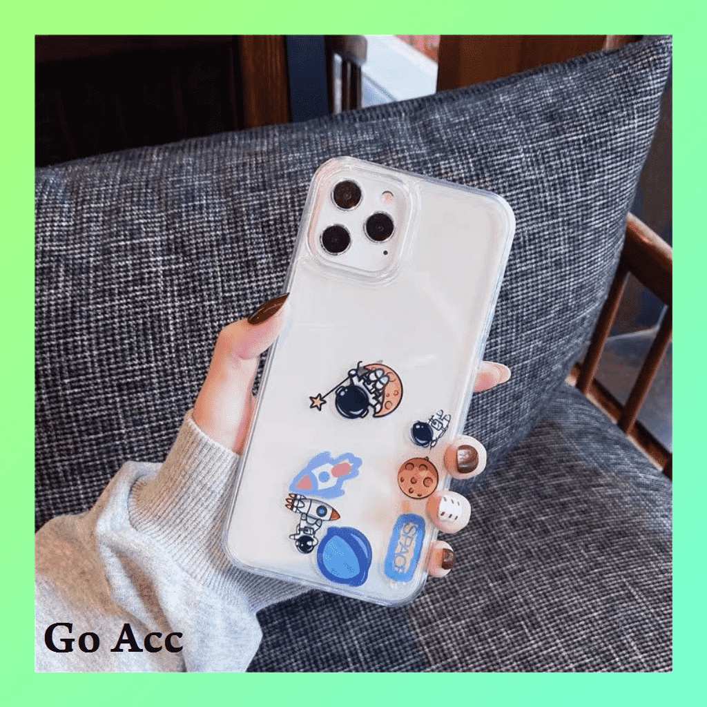 Planet Luar angkasa Soft case Air Iphone 6 6s 7 8 SE 6+ 6s+ 7+ 8+ X Xs Xr Max 11 12 13 Pro Mini FH04