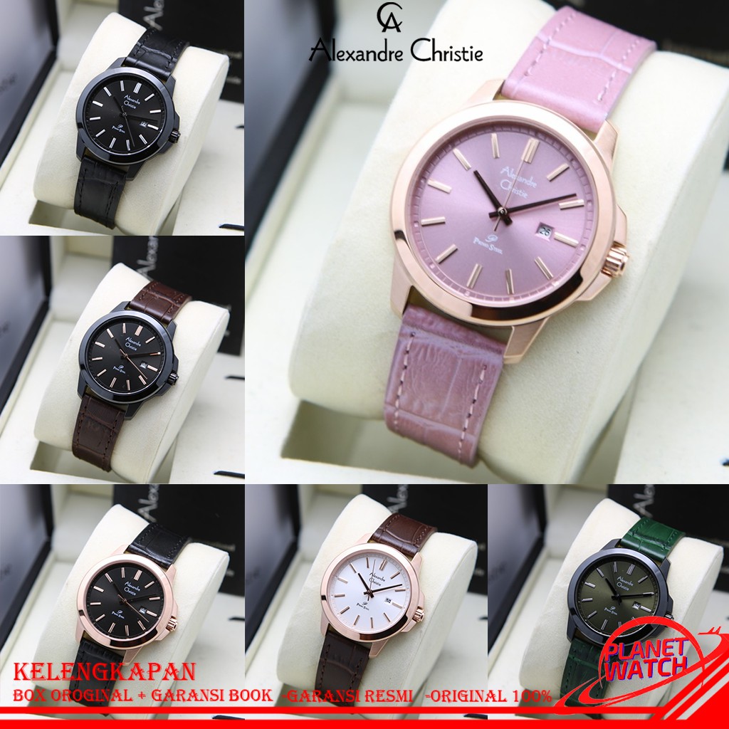 ALEXANDRE CHRISTIE WANITA ORIGINAL JAM TANGAN ALEXANDRE CHRISTIE LEATHER JAM ALEXANDER CHRISTIE 1017