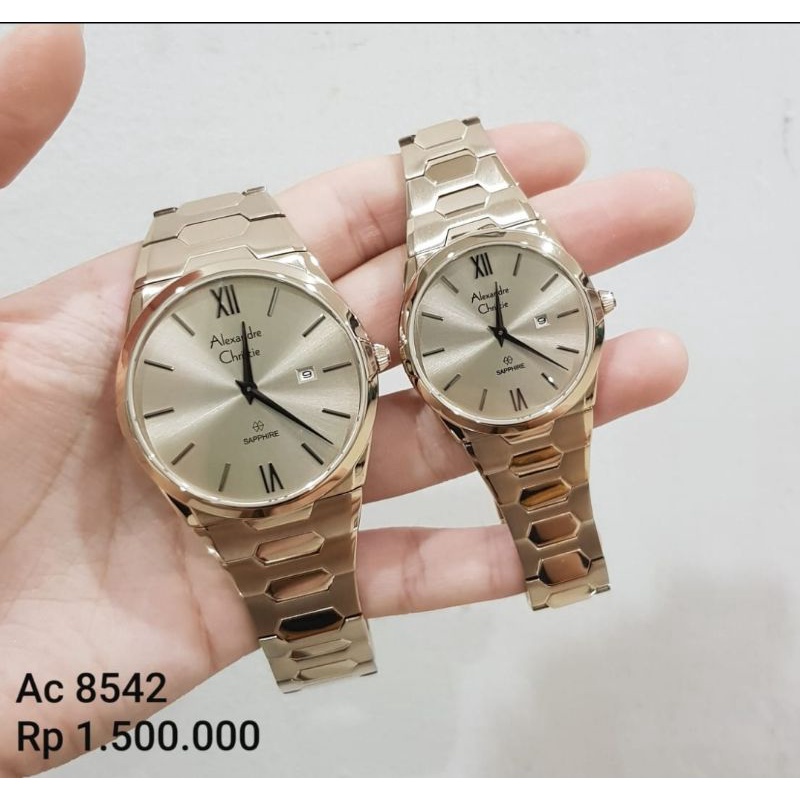 JAM TANGAN ALEXANDRE CHRISTIE COUPLE AC8542 | AC SAPPHIRE 8542 ROSEGOLD