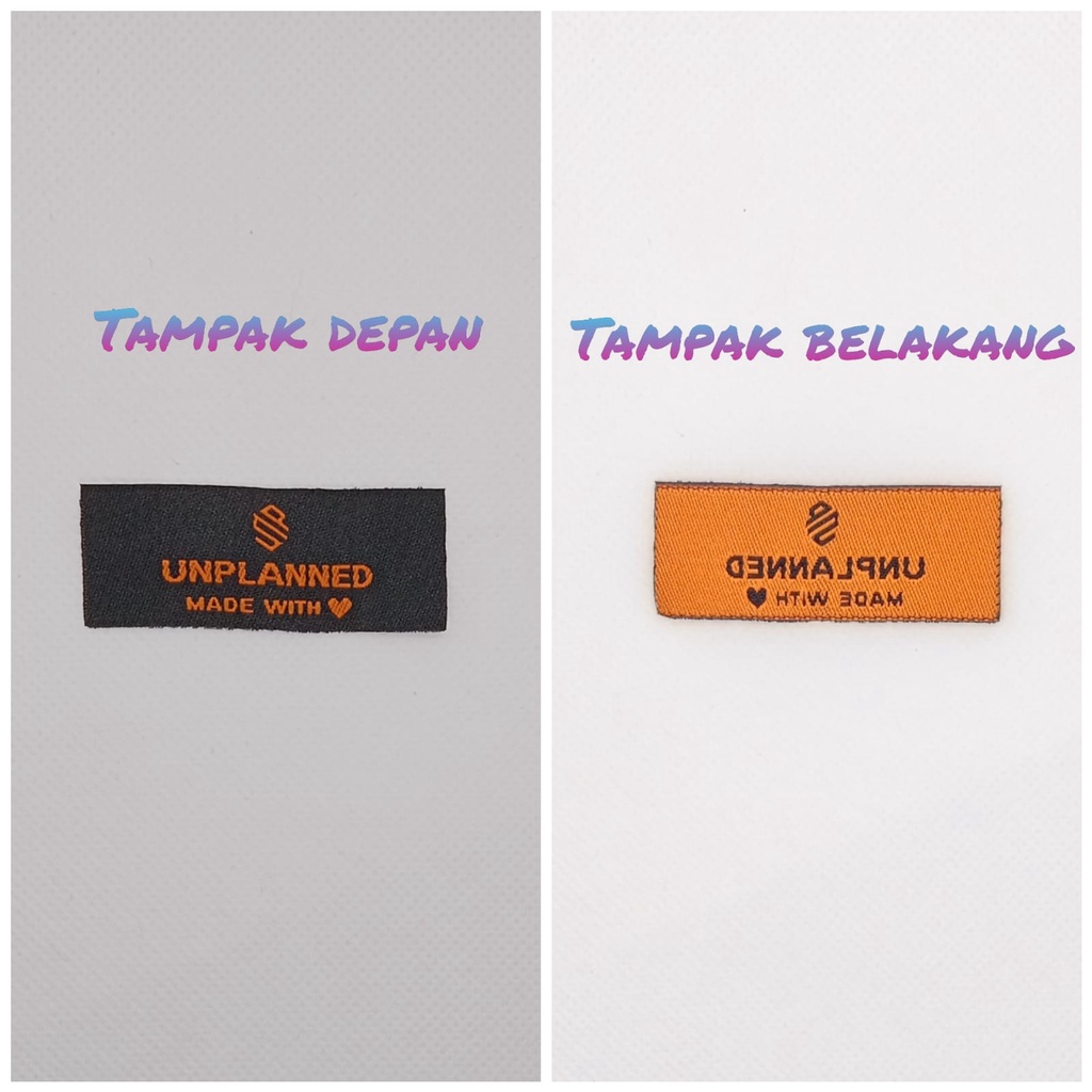 jasa pembuatan label baju/label woven kualitas tinggi/siap bantu produksi hingga partai