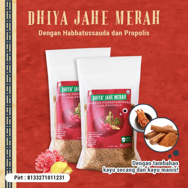 

Dhiya Jahe Merah Instan dengan Habatussauda dan Propolis