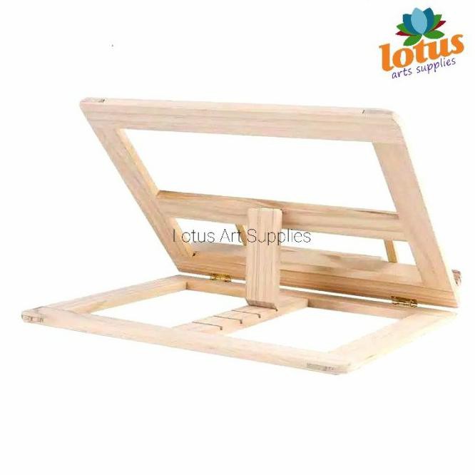 

TERBARU WOODEN BOOK STAND HOLDER / TABLE EASEL PERALATAN MELUKIS ART SET MENGGAMBAR