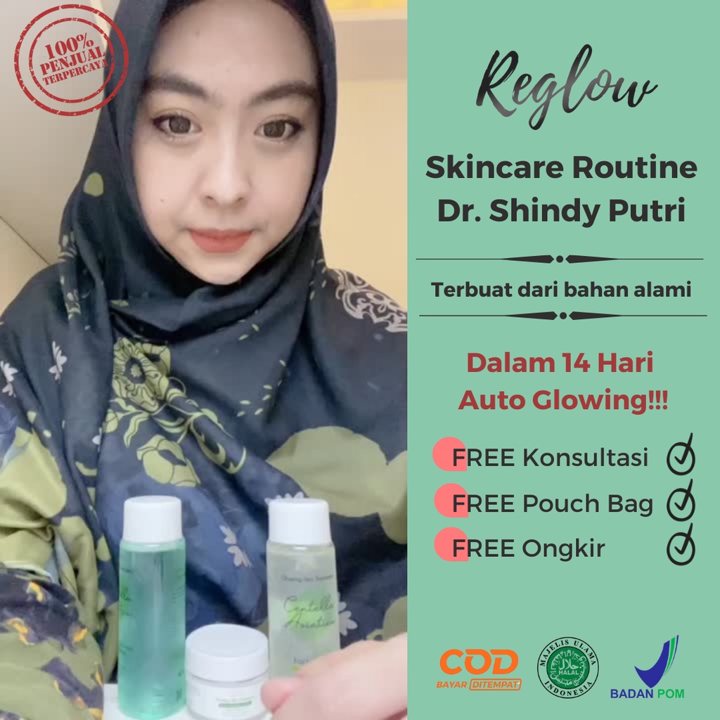 REGLOW Glowing Skin Treatment Paket Lengkap ORIGINAL 100% BPOM Skincare dr Shindy Putri Pemutih Pencerah Wajah Free Pouch Premium Termurah-2