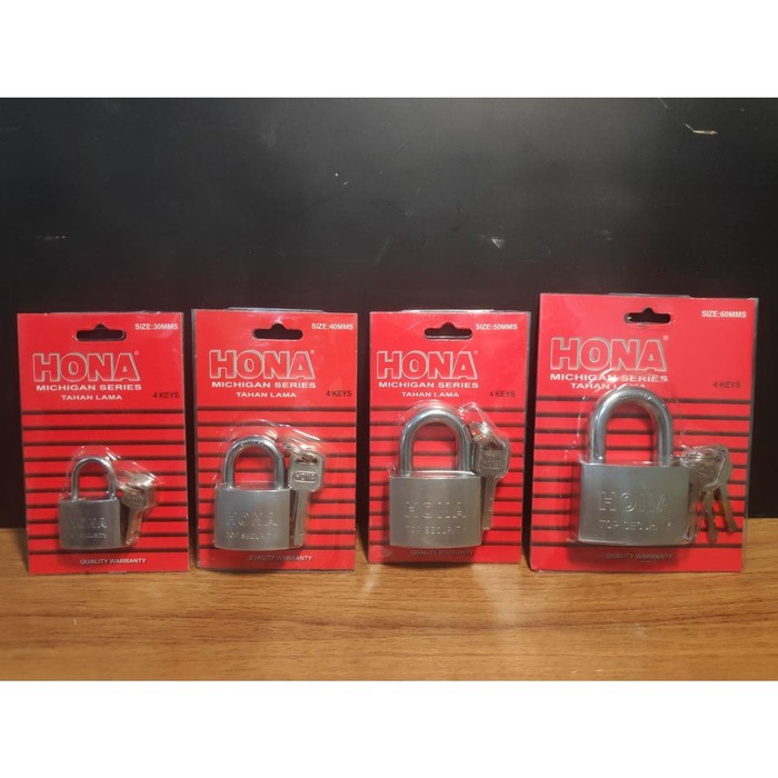 Gembok Nekel Pendek HONA 30 40 50 60 mm Rumah Industri Padlock