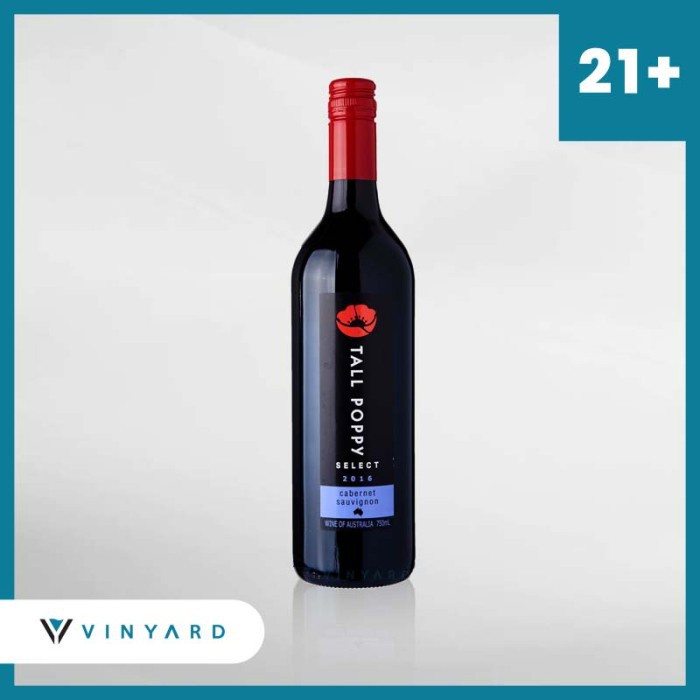 Tall Poppy Cabernet Sauvignon 750 Ml ( Original &amp; Resmi By Vinyard )