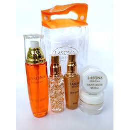 Lasona Paket 5in1 Anti Flek, Day /Night Cream / Facial Cleanser / Toner /Serum
