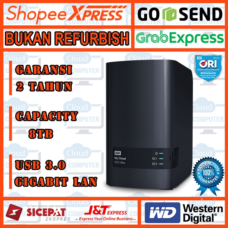 WD My Cloud EX2 Ultra 8TB Garansi Resmi Asli / Original