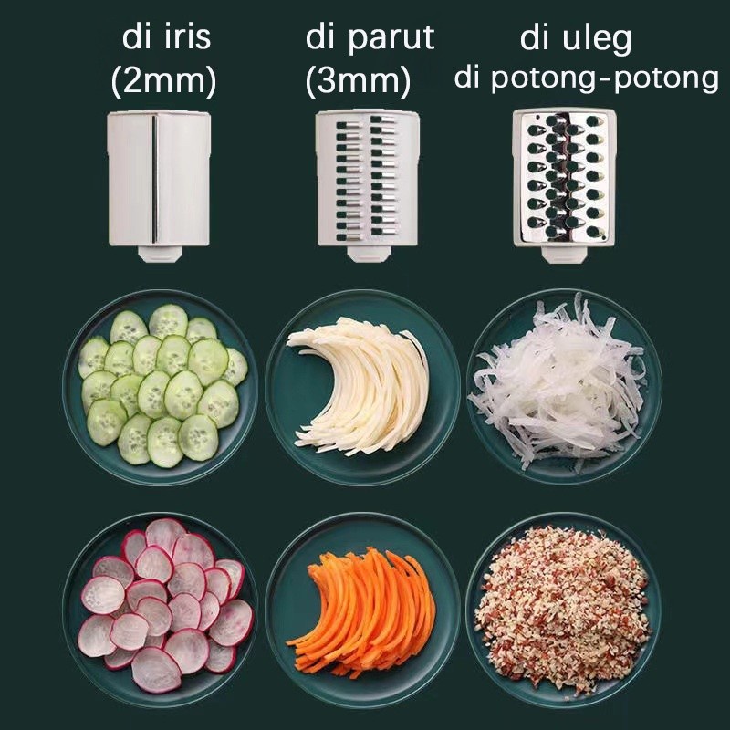 Penggiling Makanan Sayuran / Food Slicer Grade / Alat Potong Parutan Sayur