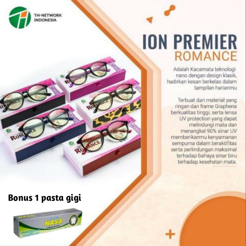 Kacamata Ion Premier Type Romance Leopard, Transparan, Warna - Kacamata Kesehatan Teknologi Nano