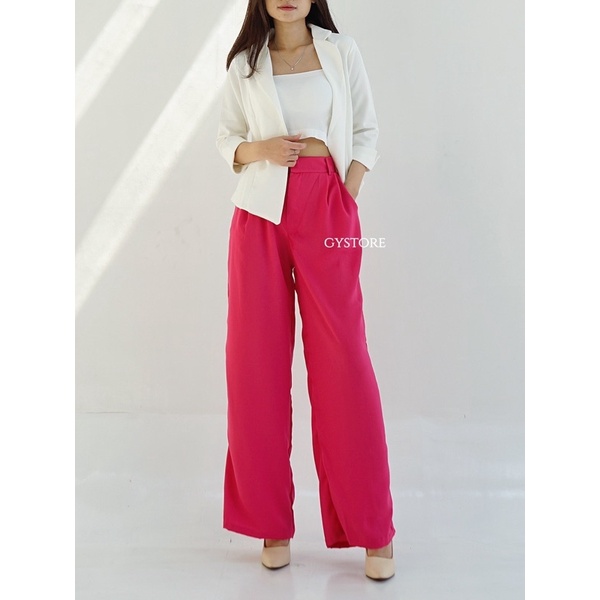 Gystore • Celana Kulot Casual Bian Long Pants | Korean Style Pants