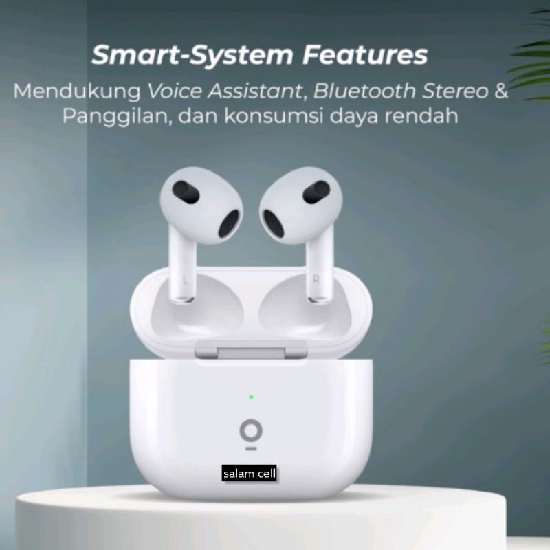 Headset Bluetooth TWS Earphone HERO T7 PRO Bluetooth 5.3 ANC Wireles Charger Original Garansi Resmi